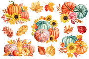 Harvest Thanksgiving fall clipart, a Decorative Illustration by Hanna Hryharenka (Thumbnail 18 of 20)