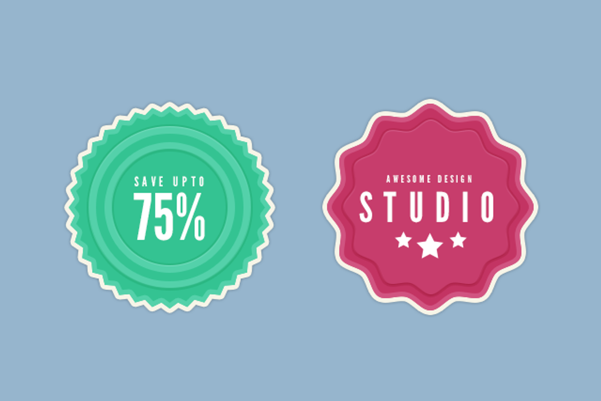 Flat Badges, an Object Graphic by Medialoot (Photo 2 of 4)