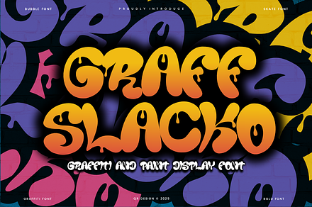 Graff Slacko Bubbly & Graffiti Font, a Handwritten Font by QR Design Studio