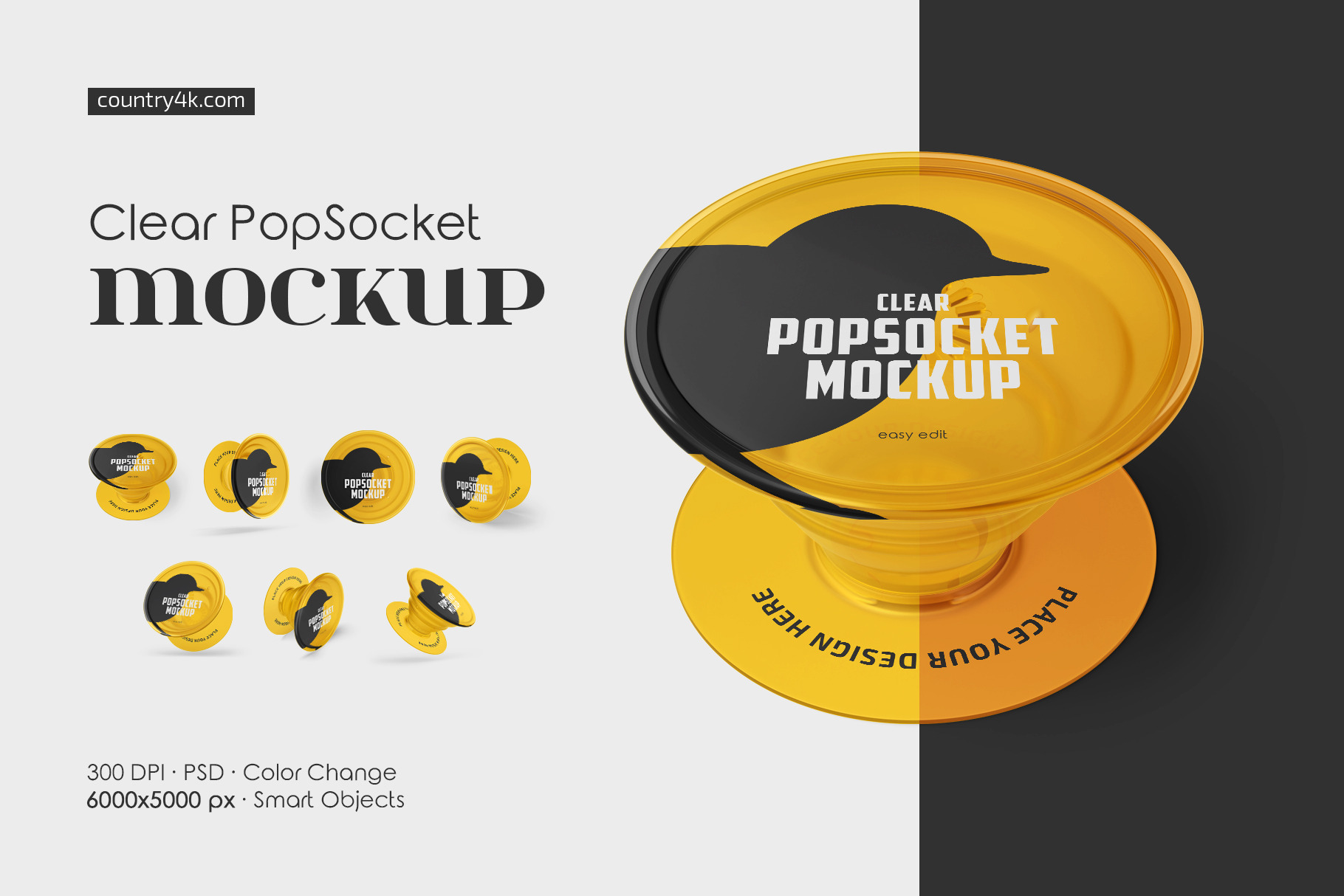 Clear PopSocket Mockup Set