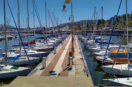 Yatches and boats parked at piriapolis city port, uruguay, an Industrial Photo by DanFLCreativo