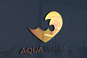 Aqua logo template with waves, a Branding & Logo Template by MaryHat Shop (Thumbnail 2 of 8)