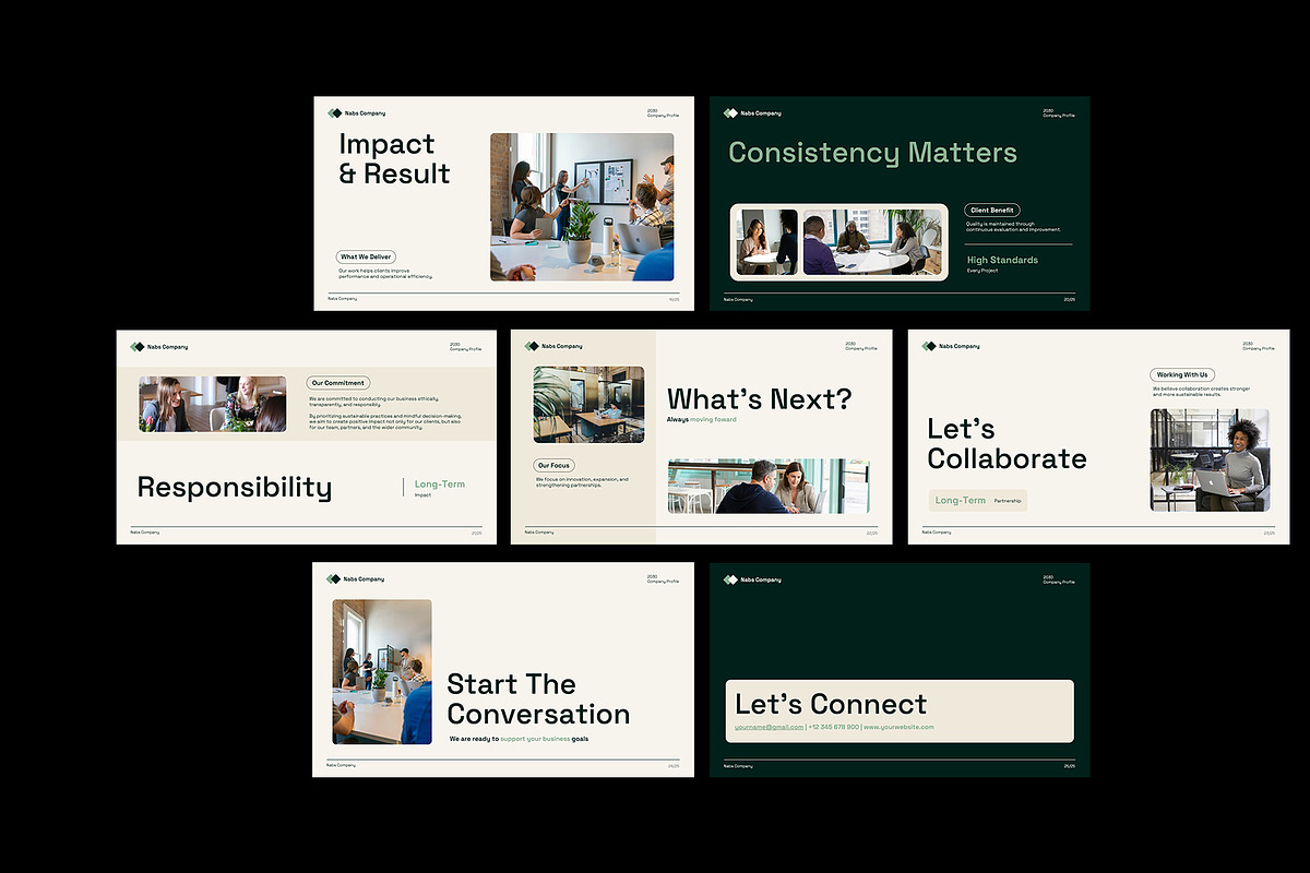 GRINI | Simple Company Profile KEY, a Presentation Template by Neermana (Photo 4 of 4)