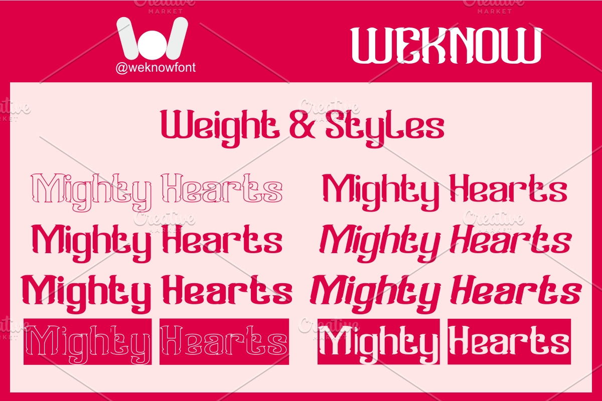 Mighty Hearts font, a Blackletter Font by weknow (Photo 7 of 8)