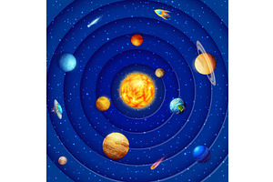 Paper Cut Solar System, Galaxy