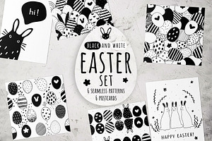 Black And White Easter Set