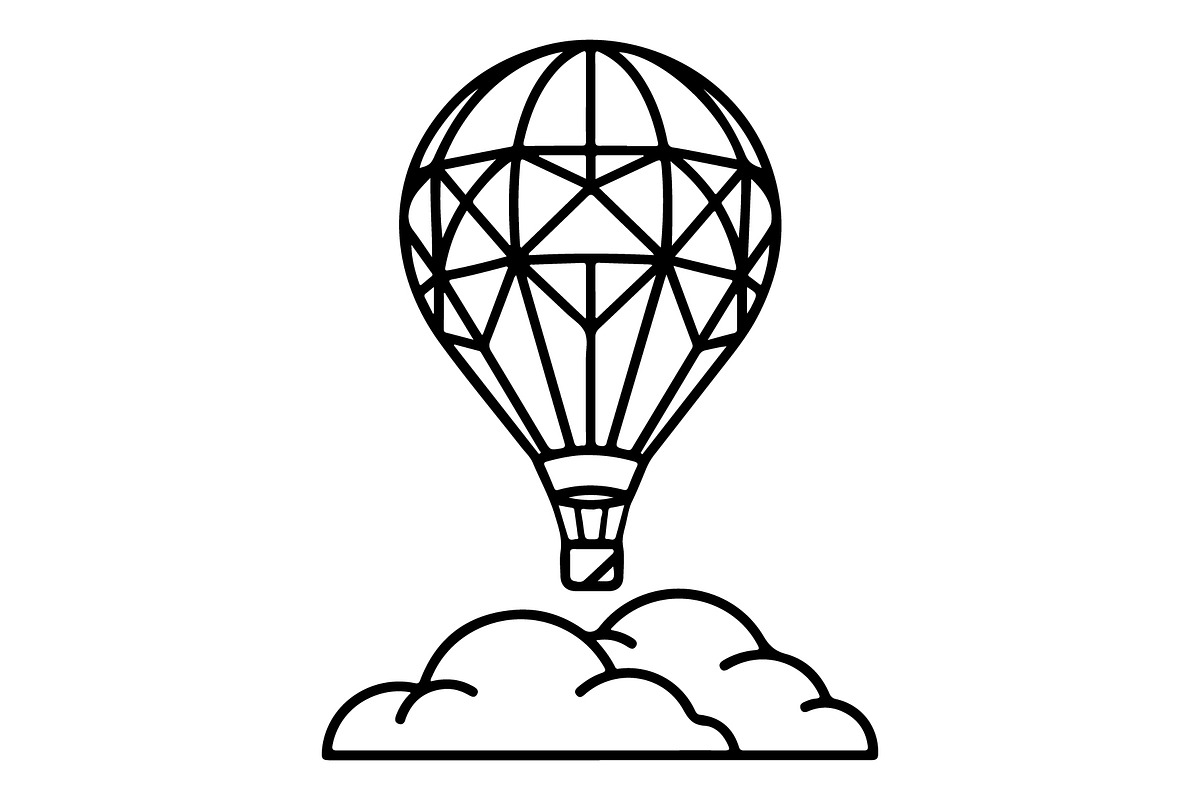Hot Air Balloon Silhouette Bundle, an Object Illustration by Gaye Art (Photo 27 of 31)