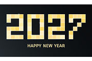 2027 Happy New Year golden disco, a Seasonal Illustration by sceptical cactus (Thumbnail 1 of 3)