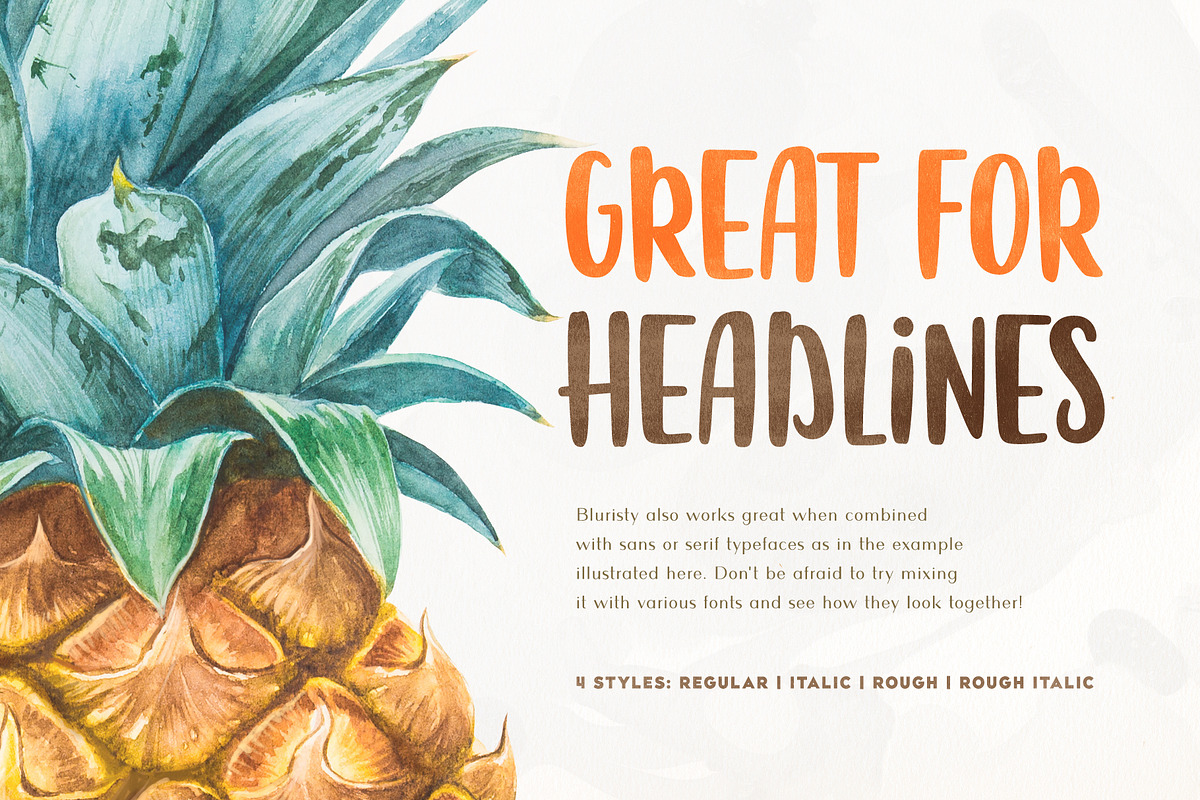 Bluristy - Fun Brush Font preview 2