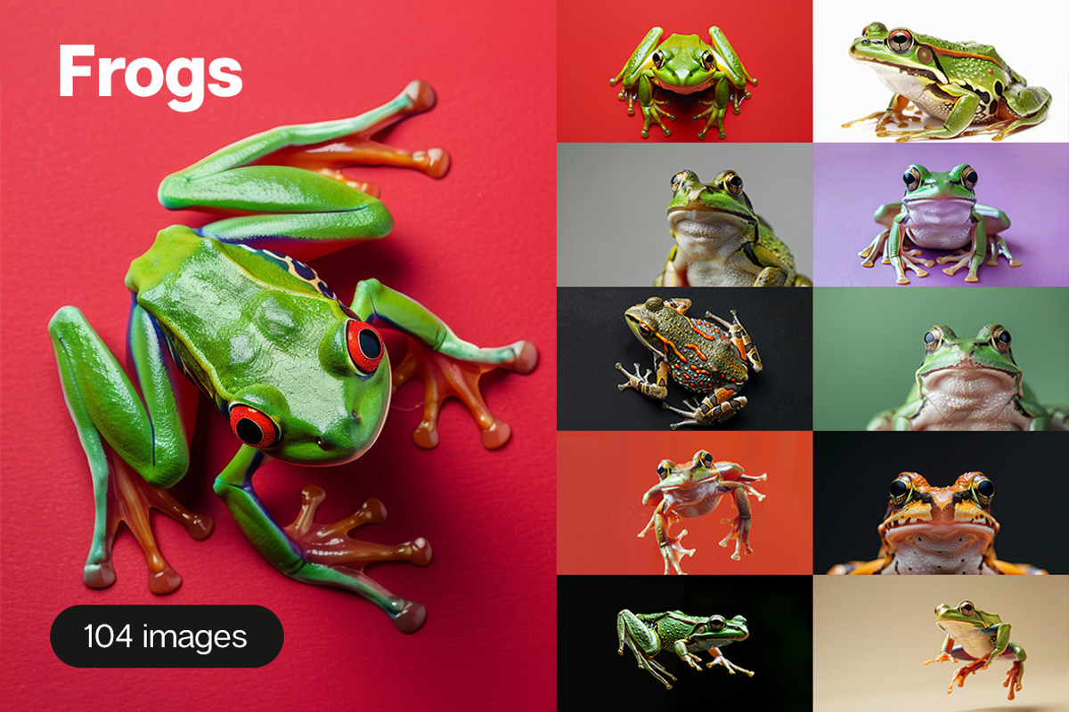 104 Frogs, an Animal Photo by Handmadefont (Photo 1 of 17)