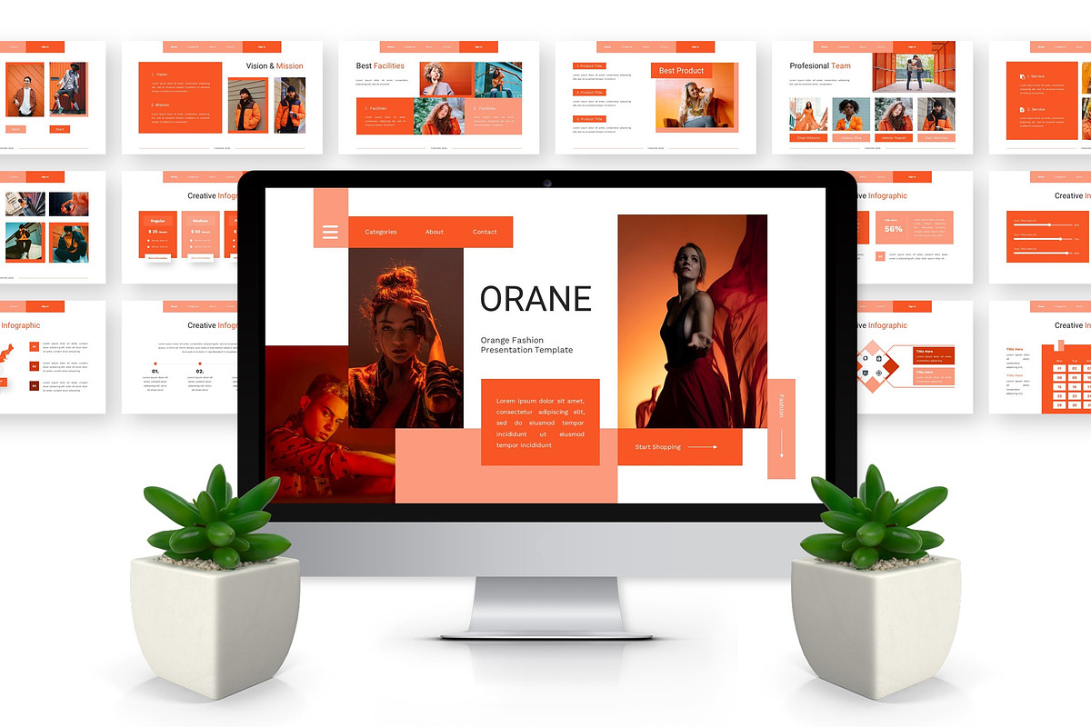 Orane - Orange Fashion Google Slide, a Presentation Template by Deepslide Studio (Photo 5 of 6)