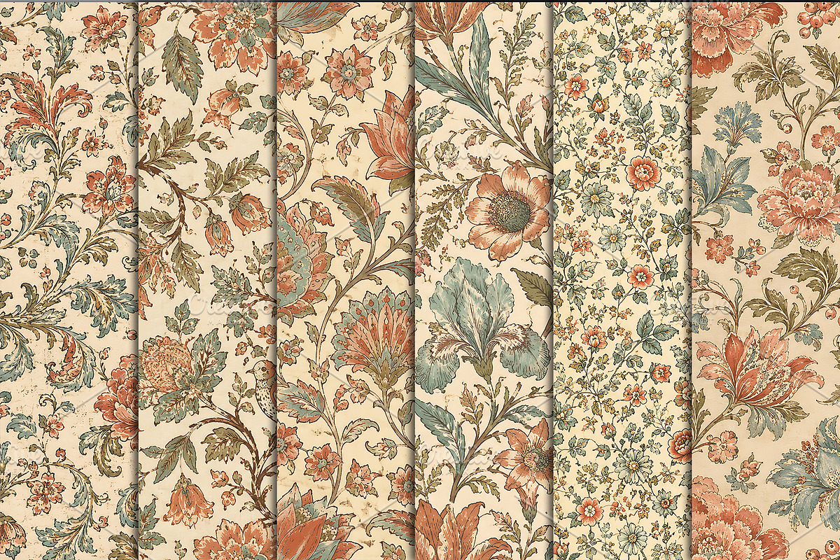 Vintage Chintz Floral Pattern, a Pattern Graphic by Artonix (Photo 3 of 4)