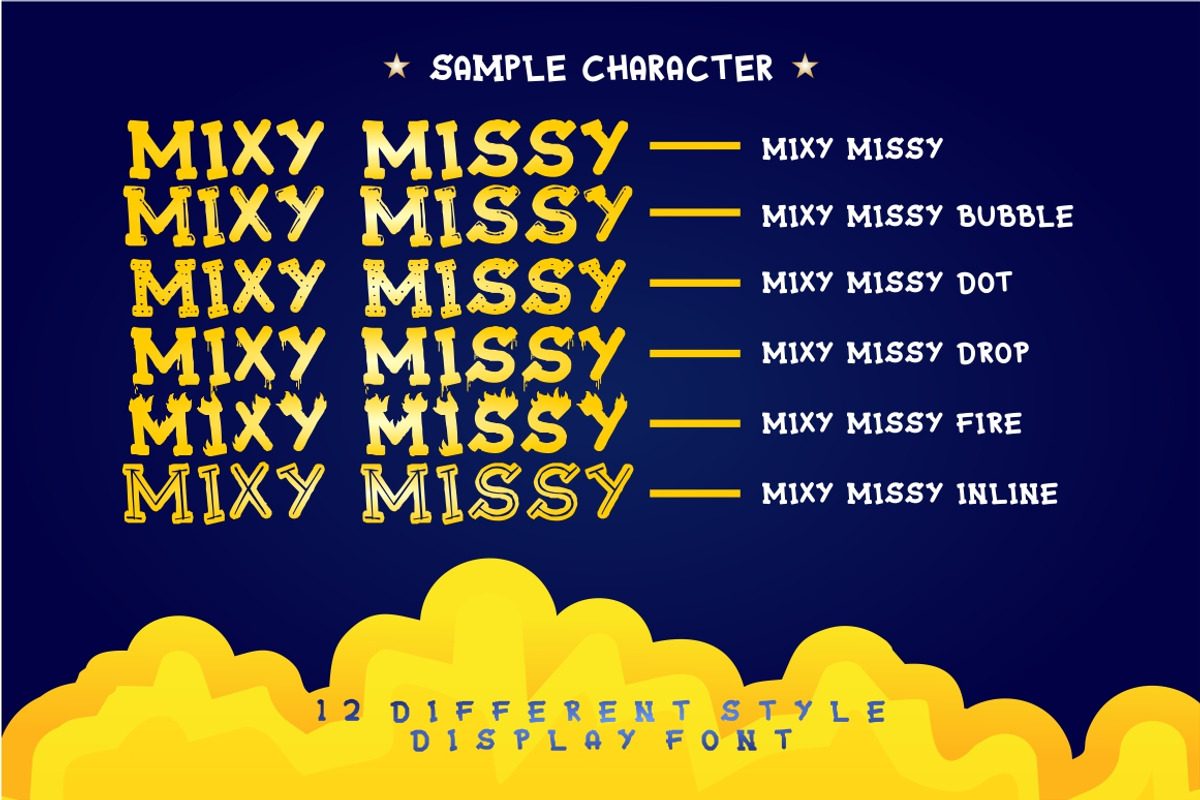 Mixy Missy - 12 Styles Display Font preview 4