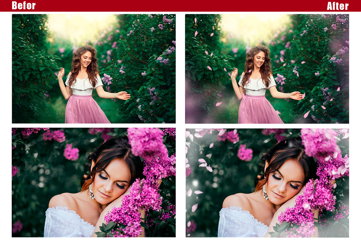55 Falling Petals Photo Overlays, a Layer Style Add-On by OverlayBox (Photo 3 of 5)