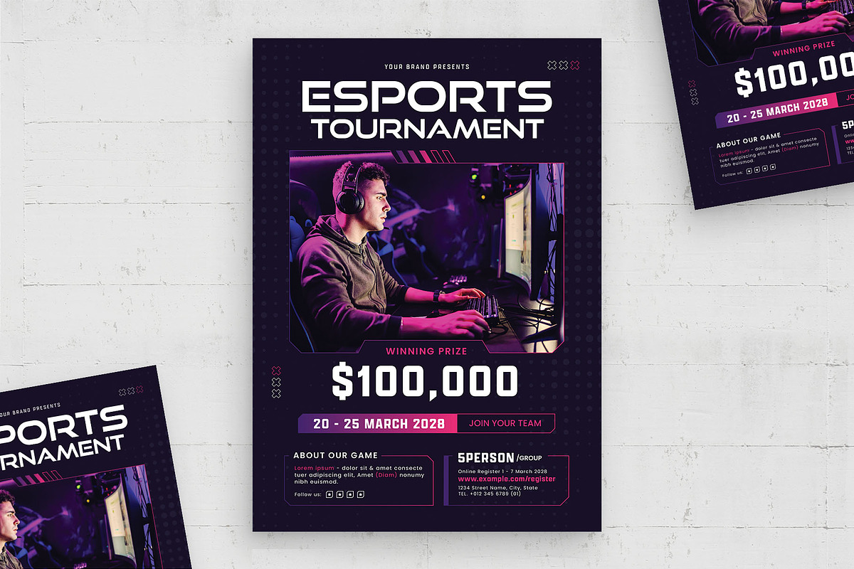 Gaming Flyer Template, a Flyer Template by BrandPacks