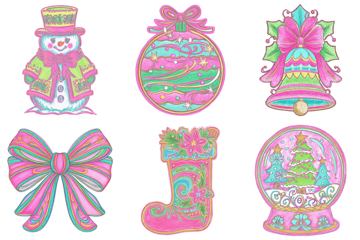 Brushstroke Christmas Clipart Bundle, an Illustration by Craft Nest (Photo 2 of 6)