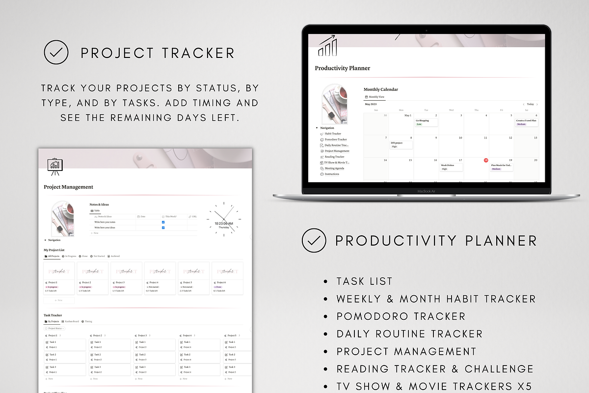 Notion Life Planner Template Bundle, a Templates & Theme by BRANDcontent (Photo 5 of 7)