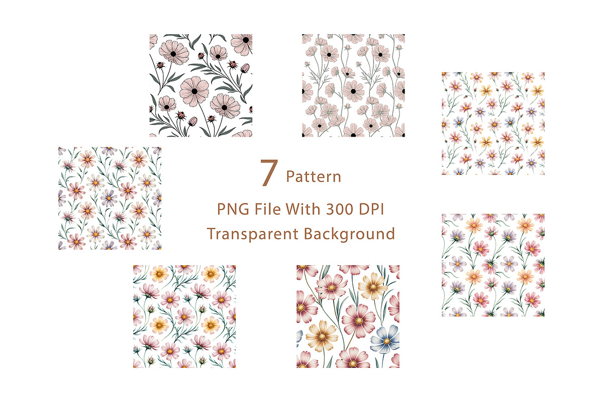 Cosmos Watercolor Floral Clipart, a Decorative Illustration by ForhadGFX (Photo 6 of 15)