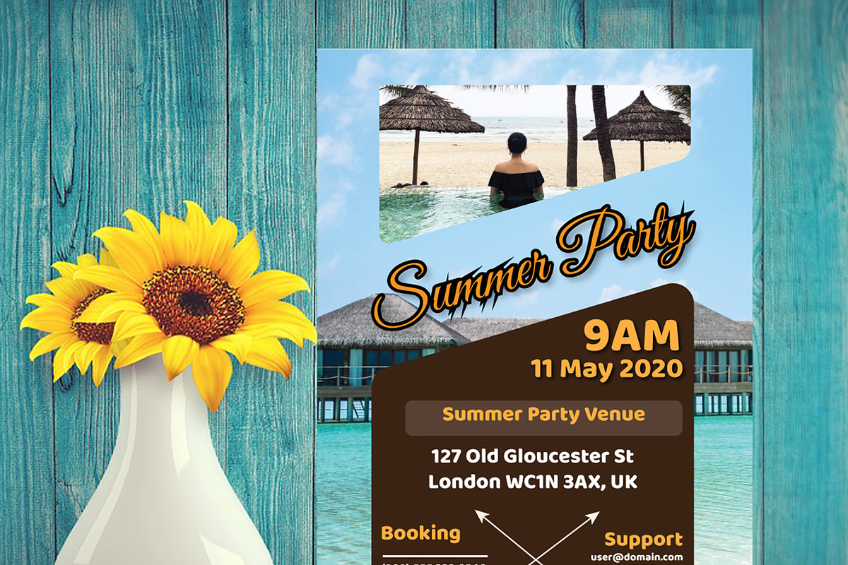 Summer Party Flyer, a Flyer Template by PenciGraphics (Photo 2 of 2)