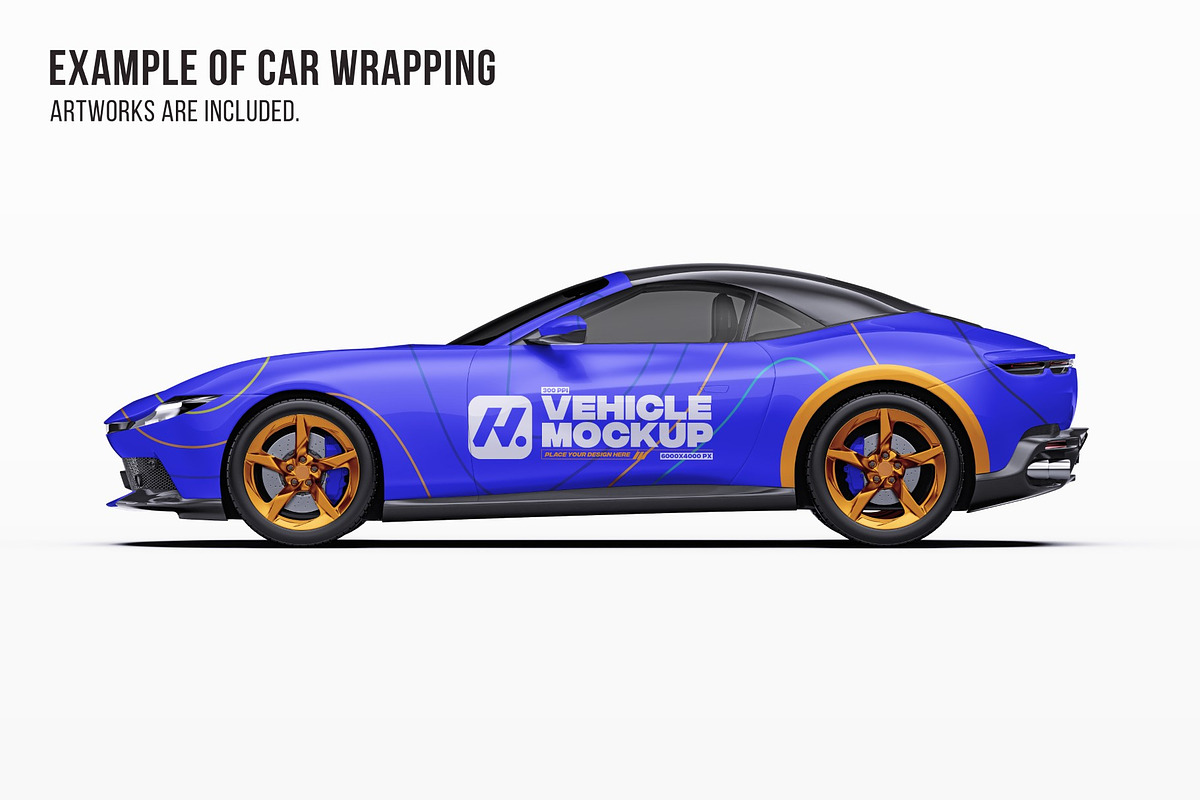 2027 Sport Convertible Mockup Set, an Advertising Mockup by Halal Graphic Studio (Photo 7 of 12)