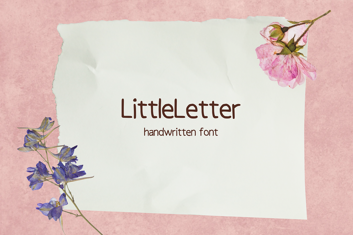 LittleLetter - Handwritten Font, a Handwritten Font by BiancaXavier (Photo 1 of 8)
