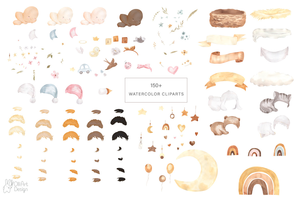 BABY PORTRAIT CREATOR. Boho newborn, a Person Illustration by OlliArtDesign (Photo 10 of 14)