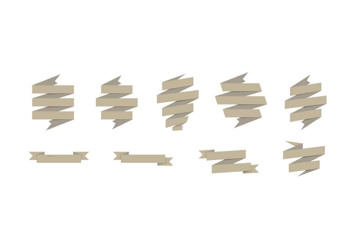 Flat Vector Ribbons, an Object Graphic by kulturrrno (Photo 3 of 8)