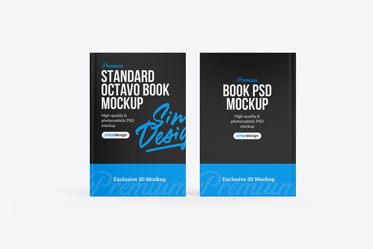 Standard Octavo Book Mockup, a Books & Magazine Mockup by SimplDesign (Photo 7 of 13)