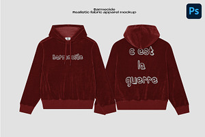 VELVET PULLOVER HOODIE MOCKUP