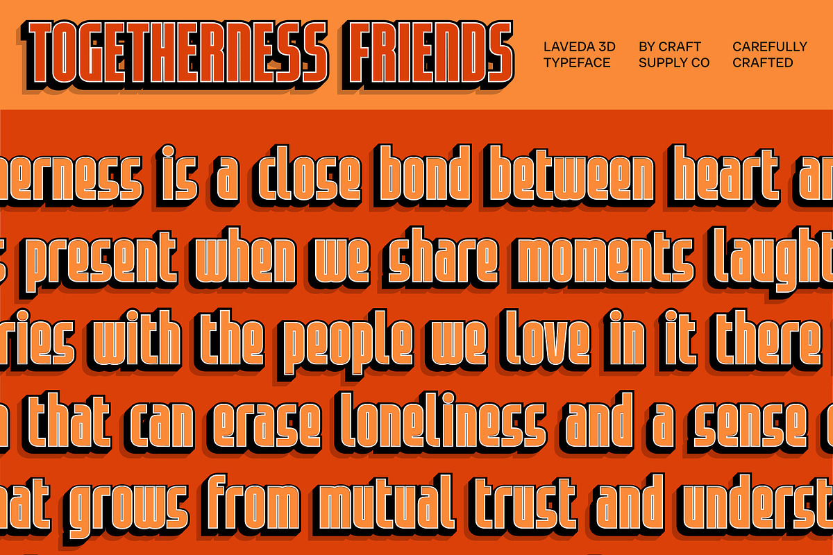 Laveda 3D, a Sans Serif Font by Craft Supply Co. (Photo 5 of 8)