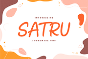 Satru Handmade Playful Display Font, a Sans Serif Font by Vilogsign (Thumbnail 1 of 9)