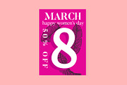 happy women's day cards set, a Card Template by designbydi (Thumbnail 4 of 9)