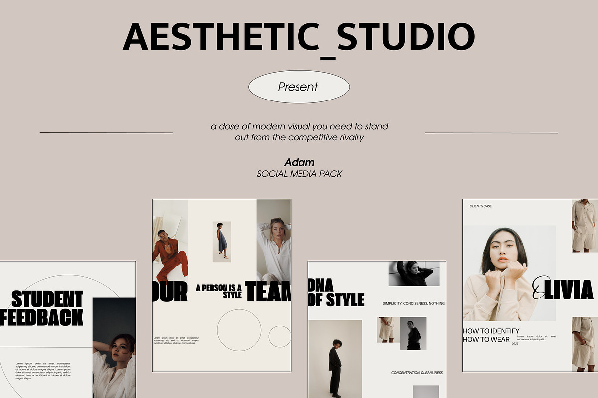 ADAM - Instagram Template Kit, a Templates & Theme by GothicStudio (Photo 2 of 10)