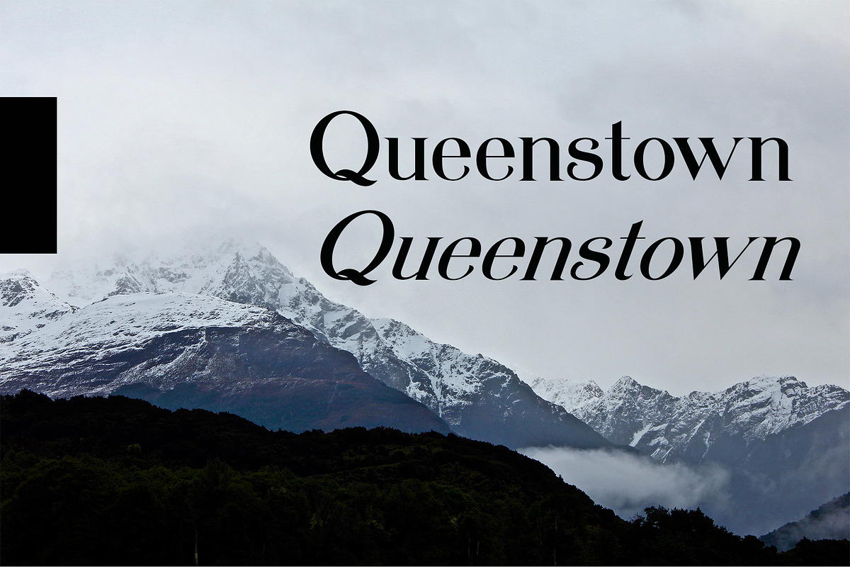 Queenstown serif font preview 4