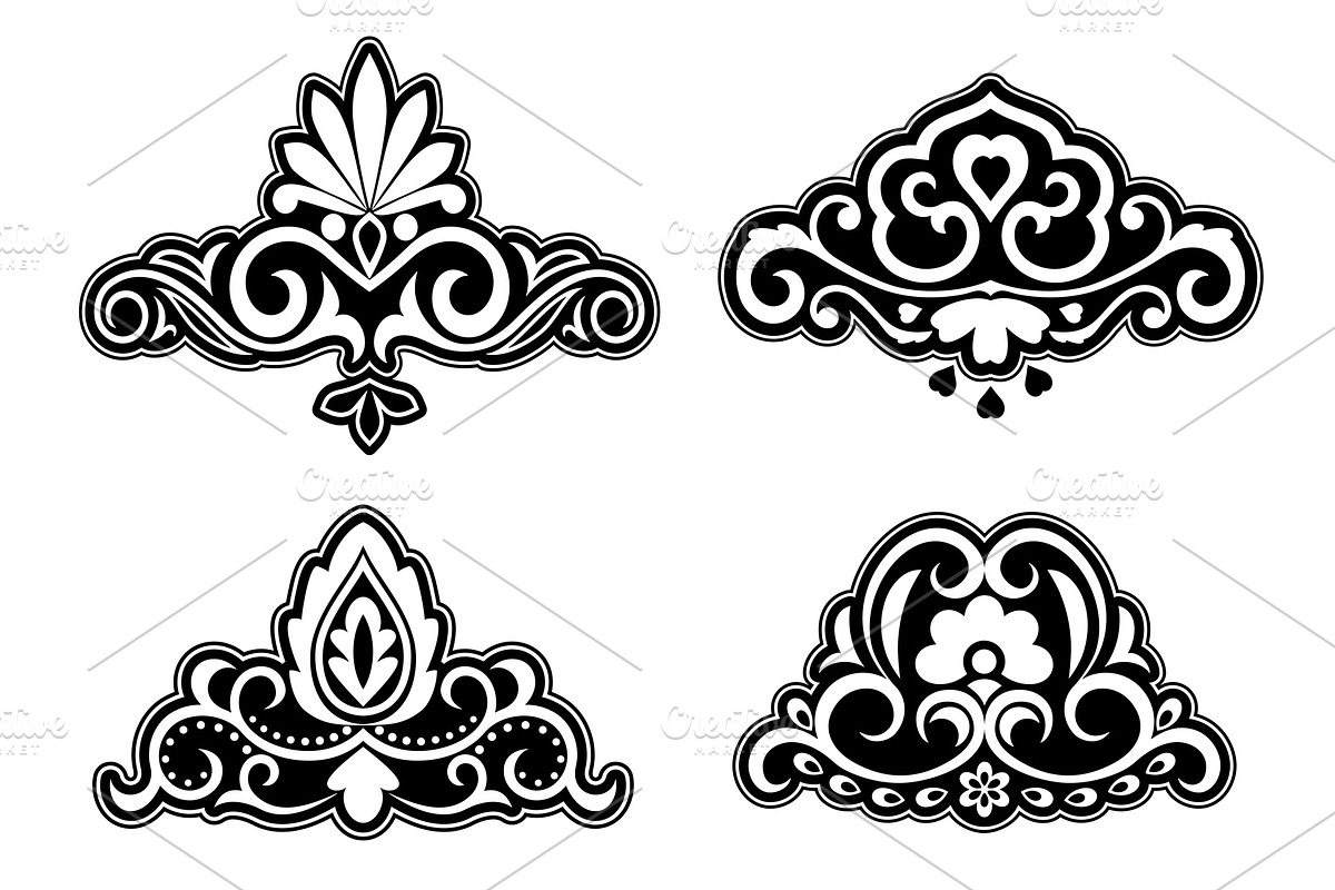 Flower patterns and borders, a Pattern Graphic by Vector Tradition (Photo 3 of 3)