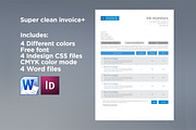 Clean Invoice, a Stationery Template by Adam Raber (Thumbnail 1 of 3)