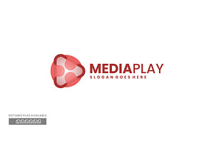Media Play Simple Mascot Logo, a Branding & Logo Template by ivan_artnivora