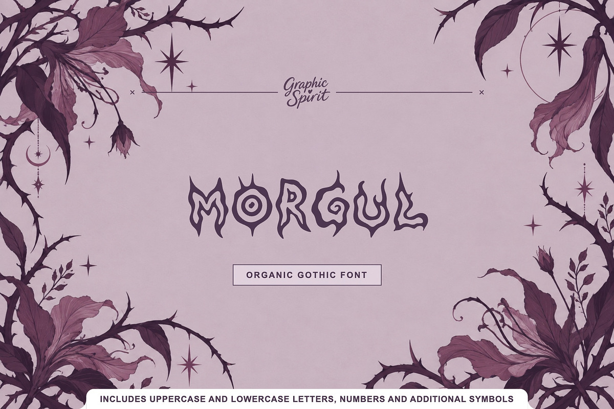 Morgul Organic Gothic Display Font, a Sans Serif Font by Graphic Spirit (Photo 1 of 8)