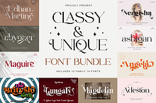 Classy & Unique Font Bundle