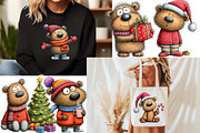 Christmas Teddy bear clipart, an Illustration by Designworld (Thumbnail 4 of 5)