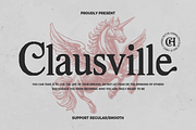 Clausville, a Serif Font by Dora Typefoundry (Thumbnail 1 of 12)