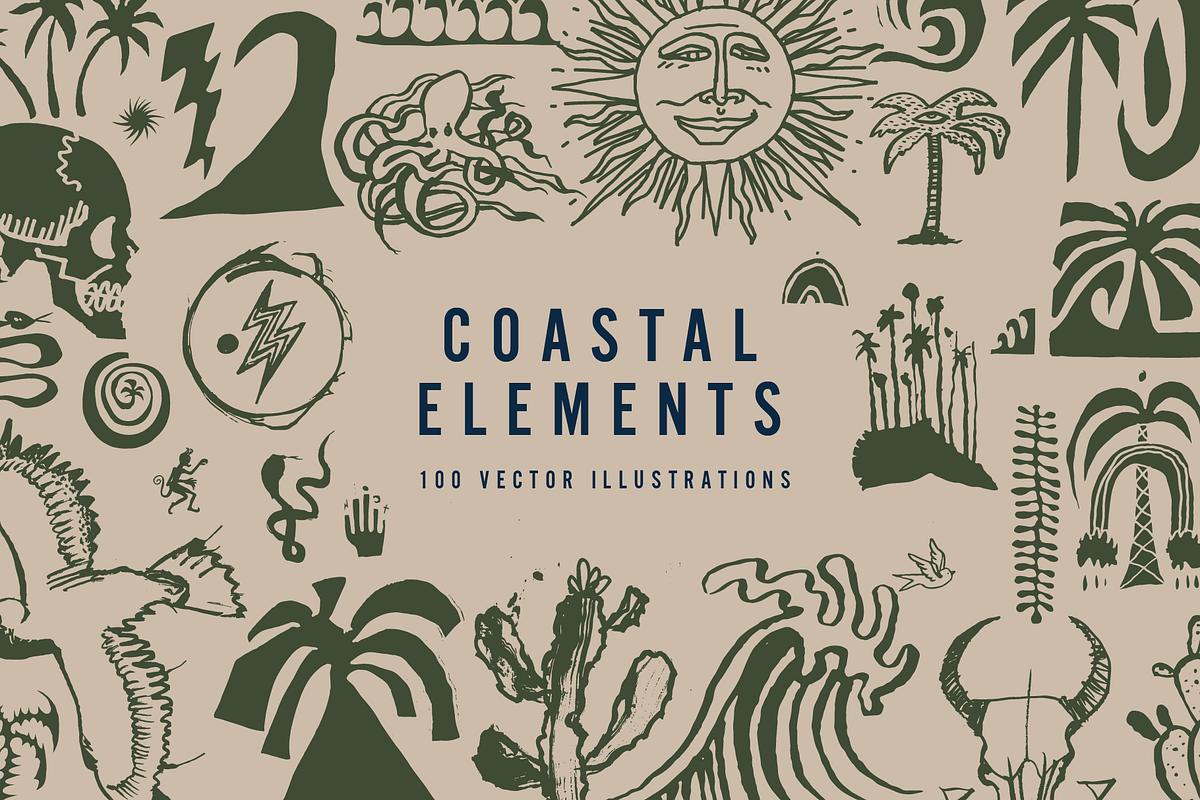 Coastal Elements 1, an Object Illustration by Nick Simon Art (Photo 1 of 6)