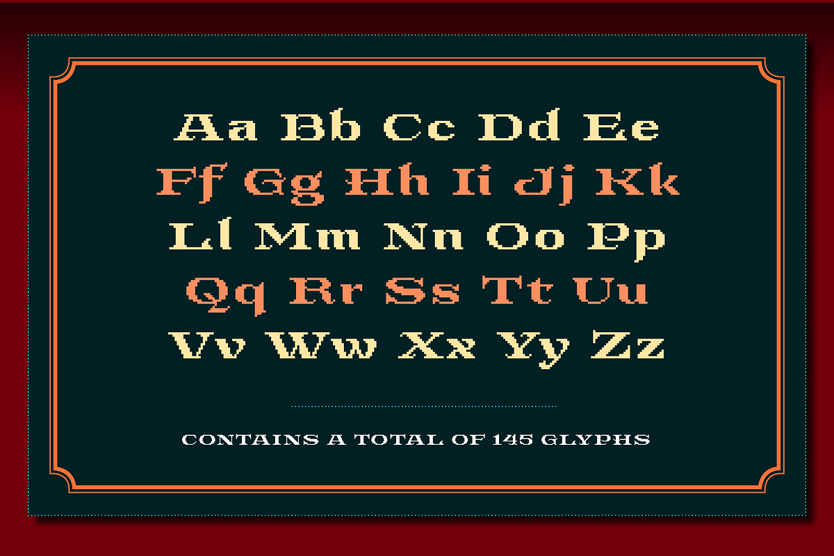 Aysgarth Ornate Pixel Font, a Font by SelfBuild Type (Photo 3 of 6)