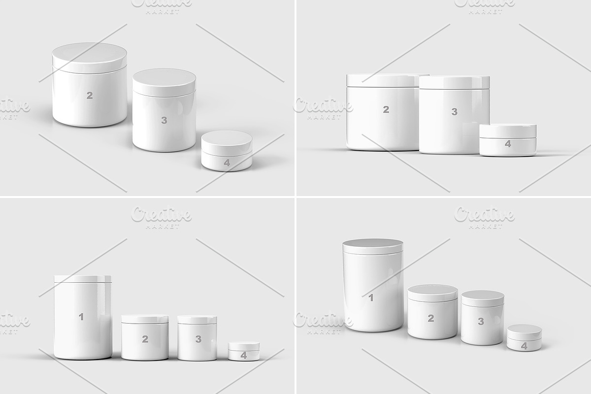 Jar Mockup v.2 - 8 views, a Packaging Mockup by Illusiongraphic (Photo 19 of 20)