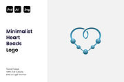 Minimalist Heart Beads Logo, a Branding & Logo Template by Luxury Logos (Thumbnail 1 of 4)