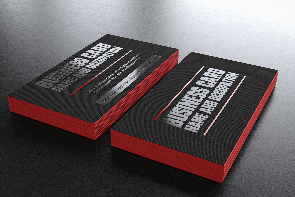 Glossy Business Card Mockup, a Product Mockup by Designer Dude