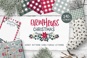 Farmhouse Christmas illustration, an Illustration by Cozy pattern shop (Thumbnail 1 of 12)