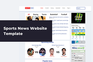 Sports News Website Template