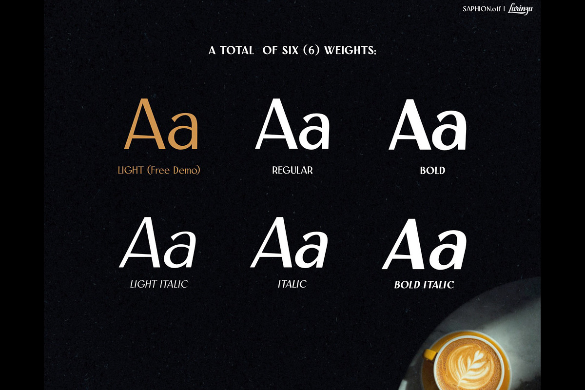 Saphion- Vintage Display Typeface, a Sans Serif Font by Lurinzu Studios (Photo 2 of 9)