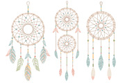 Pastel Tribal Dreamcatchers, an Illustration by Amanda Ilkov (Thumbnail 3 of 4)